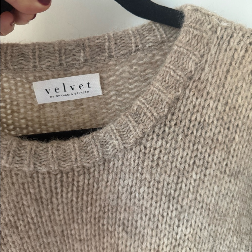 Velvet alpaca sweater